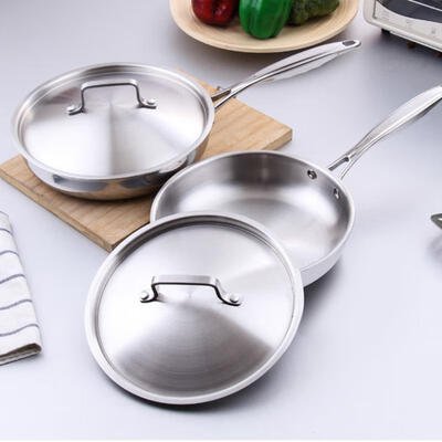 Greensen 304403 Stainless Steel Three Layer Flat Non-stick Frying Pan 24cm with Pot Cover
Greensen 304403 Stainless Steel Three Layer Flat Non-stick Frying Pan 24cm with Pot Cover