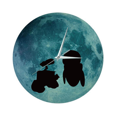 Cartoon Robots Living Room Wall Clock Home Decor WALL-E Hanging Clocks
