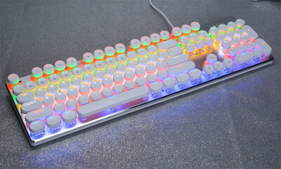 RGB Mechanical Gaming Keyboard Retro Steampunk Typewriter Keyboard with 104 Round Keycaps for PC&Laptop
RGB Mechanical Gaming Keyboard Retro Steampunk Typewriter Keyboard with 104 Round Keycaps for PC&Laptop