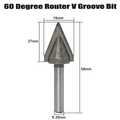 〖Follure〗CNC 60 Degree Router Engraving WoodWorking V Groove Bit 635x19mm Cutter Tool
〖Follure〗CNC 60 Degree Router Engraving WoodWorking V Groove Bit 635x19mm Cutter Tool