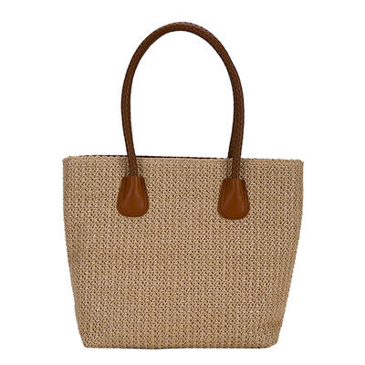 Straw Woven Shoulder Handbags Women Knitting Top-handle Bags Shopping Totes 
Straw Woven Shoulder Handbags Women Knitting Top-handle Bags Shopping Totes