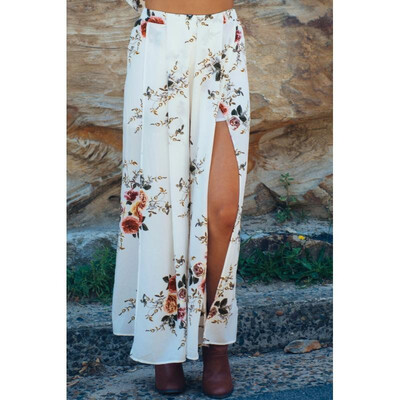 Sexy Women Two-piece Set Strapless Crop Top Wide Leg Pants Floral Striped Print Split Beach Boho Suits Outfits WhiteRedBlue
Sexy Women Two-piece Set Strapless Crop Top Wide Leg Pants Floral Striped Print Split Beach Boho Suits Outfits WhiteRedBlue