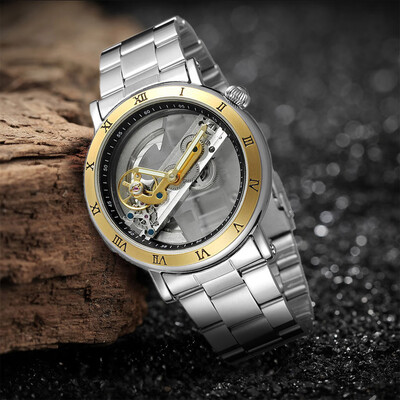 Gobestart Hollow Simple Quality Movement Business Fashion Men Steel Belt Mechanical watch
Gobestart Hollow Simple Quality Movement Business Fashion Men Steel Belt Mechanical watch