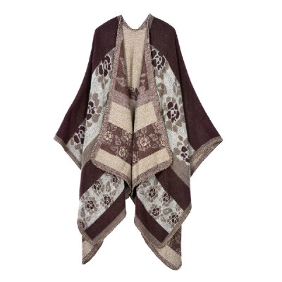 Women Knitted Shawl Poncho Faux Cashmere Jacquard Floral Pattern Oversized Long Boho Ethnic Cape
Women Knitted Shawl Poncho Faux Cashmere Jacquard Floral Pattern Oversized Long Boho Ethnic Cape