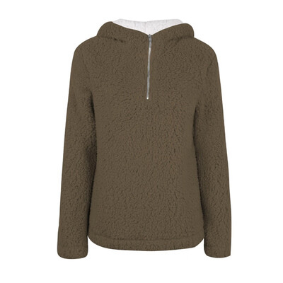 Autumn And Winter Zipper Pocket High Collar Womens Shirt Sweater Plush Solid Color Hooded Long-sleeved Sweater
Autumn And Winter Zipper Pocket High Collar Womens Shirt Sweater Plush Solid Color Hooded Long-sleeved Sweater