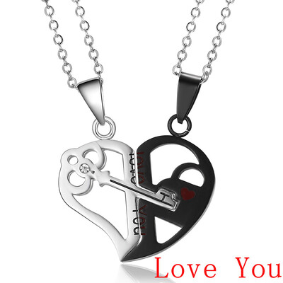 Couple Necklace Broken Heart 2 pcs Key Locket Dad Mom Love you Pendant Necklace Double Color Friends Family Lovers Jewelry Gift
Couple Necklace Broken Heart 2 pcs Key Locket Dad Mom Love you Pendant Necklace Double Color Friends Family Lovers Jewelry Gift