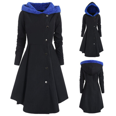 Roseonmyhand Women Plus Size Asymmetric Fleece Hooded Single Breasted Long Drap Buttons Coat
Roseonmyhand Women Plus Size Asymmetric Fleece Hooded Single Breasted Long Drap Buttons Coat