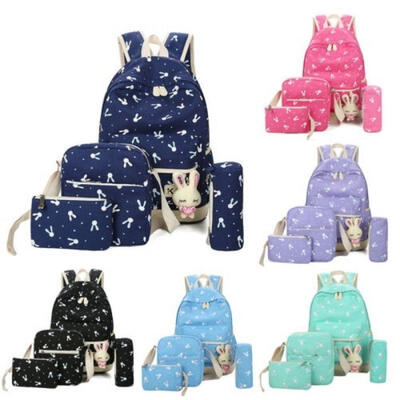 4PCS Back To School Women Girl Backpacks School Bookbag Travel Canvas Rucksack Backpacks
4PCS Back To School Women Girl Backpacks School Bookbag Travel Canvas Rucksack Backpacks