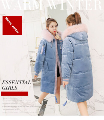 The 2018 large size casual thickened cotton jacket winter coat fur collar down cotton womens golden velvet bread suit Korean
The 2018 large size casual thickened cotton jacket winter coat fur collar down cotton womens golden velvet bread suit Korean