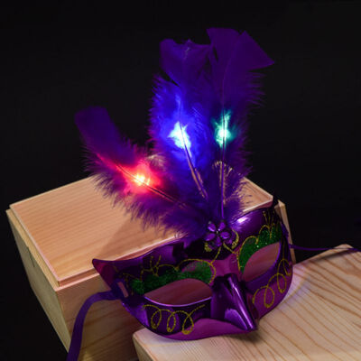 LED Light Up Feather Mask For Women Girls Halloween Masquerade Mask Half Face Party Dance Mask Festival Costume Props
LED Light Up Feather Mask For Women Girls Halloween Masquerade Mask Half Face Party Dance Mask Festival Costume Props