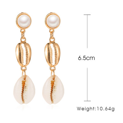 Natural Cowrie Shell Pendant Drop Earrings Handmade Sea Shell Beads Ear Stud Boho Hawaii Sea Beach Jewelry
Natural Cowrie Shell Pendant Drop Earrings Handmade Sea Shell Beads Ear Stud Boho Hawaii Sea Beach Jewelry