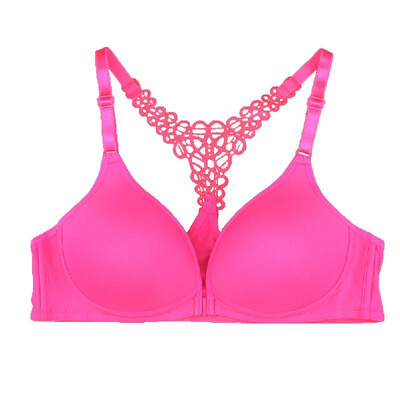 New Fashion Women Bra Front Closure Wire Free Y-line Straps Crochet Lace Solid Sexy Underwear
New Fashion Women Bra Front Closure Wire Free Y-line Straps Crochet Lace Solid Sexy Underwear