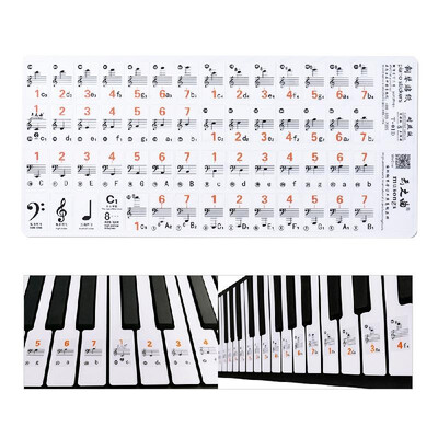 Transparent 37 49 61 Electronic Keyboard 88 Key Piano Stave Note Sticker Notation Version & Sheet Music for White Keys
Transparent 37 49 61 Electronic Keyboard 88 Key Piano Stave Note Sticker Notation Version & Sheet Music for White Keys