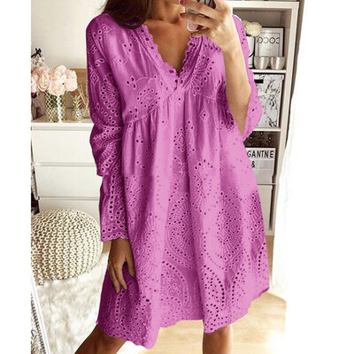Tailored Women Boho Solid V-Neck Dresses Hollow Out Splice Long Sleeve Mid-Long Dresses
Tailored Women Boho Solid V-Neck Dresses Hollow Out Splice Long Sleeve Mid-Long Dresses