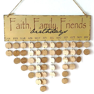 Wooden Calendar Board Sign Family Celebration&Birthday Reminder DIY Wooden Craft for Home Decoration
Wooden Calendar Board Sign Family Celebration&Birthday Reminder DIY Wooden Craft for Home Decoration