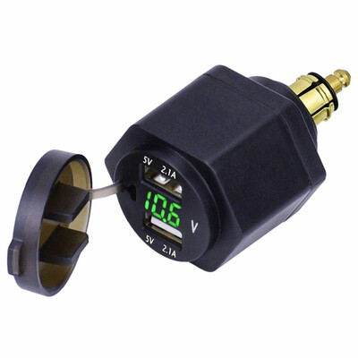 Motorcycle Dual USB Charger for DIN Hella Socket USB 42A Voltmeter Voltage for EU BMW Motorcycles Input 12-24V
Motorcycle Dual USB Charger for DIN Hella Socket USB 42A Voltmeter Voltage for EU BMW Motorcycles Input 12-24V