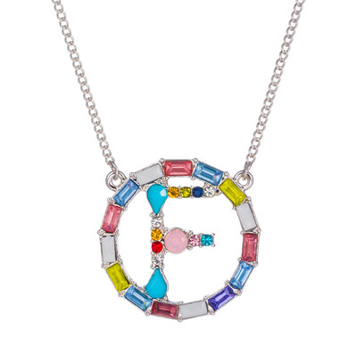 Multicolor fashion Silver charm 26 Alphabet Round pendant necklace pave zircon initial letter necklaces Couple Name necklace
Multicolor fashion Silver charm 26 Alphabet Round pendant necklace pave zircon initial letter necklaces Couple Name necklace