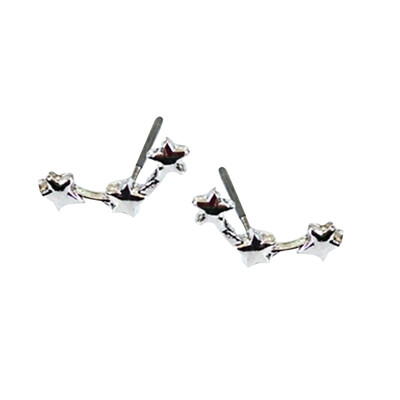 Silver Pair Tiny Stars 3 Star Minimalist Climber Stud Girls Women Stud Earrings
Silver Pair Tiny Stars 3 Star Minimalist Climber Stud Girls Women Stud Earrings