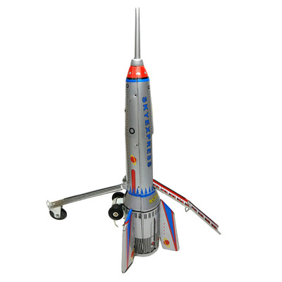 Tailored Tinplate Nostalgic Showcase Toy Photography Prop Aviation Rocket