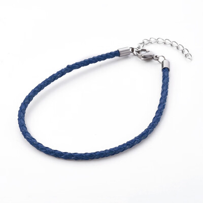 Braided Leather Cord Bracelet Making with 304 Stainless Steel Lobster Claw Clasps&Extension Chain Stainless Steel Color Ste
Braided Leather Cord Bracelet Making with 304 Stainless Steel Lobster Claw Clasps&Extension Chain Stainless Steel Color Ste