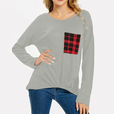 Starmoon Womens T-shirt With Long Sleeves Twisted In Plaid Pocket With Round Blouses
Starmoon Womens T-shirt With Long Sleeves Twisted In Plaid Pocket With Round Blouses