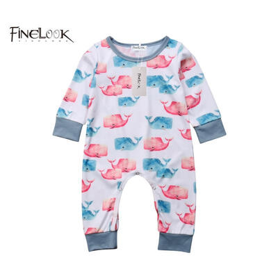 Cute Newborn Baby Boys Girl Romper Whale Print Playsuit Jumpsuit Outfit Clothes 
Cute Newborn Baby Boys Girl Romper Whale Print Playsuit Jumpsuit Outfit Clothes