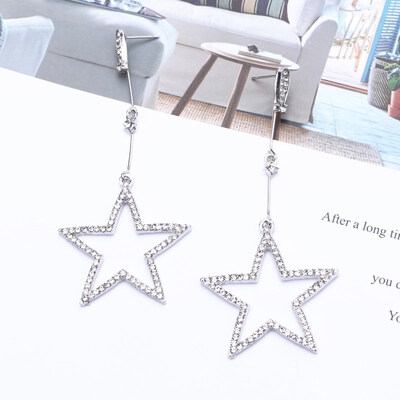 EK155 New Fashion Brincos Oorbellen Bijoux Crystal Rhinestone Hollow Five-pointed Star Hanging Earrings Ladies Fashion Jewelry
EK155 New Fashion Brincos Oorbellen Bijoux Crystal Rhinestone Hollow Five-pointed Star Hanging Earrings Ladies Fashion Jewelry