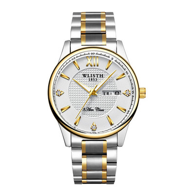Gold&silver two-tone steel belt mens business men&women luminous waterproof quartz couple watch custom
Gold&silver two-tone steel belt mens business men&women luminous waterproof quartz couple watch custom