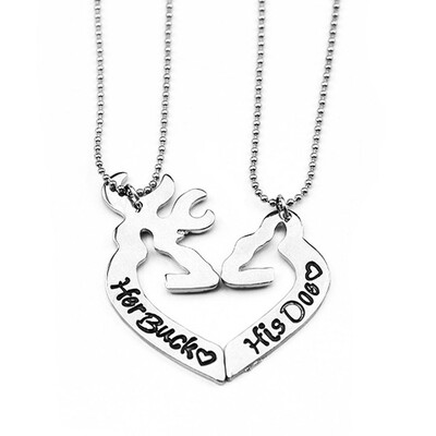 1PC Engraved His Her Heart Her Buck His Doe Necklace Guitar Pick Matching For Couples Love Girl Guy Deer Silver Valentine Day Gift
1PC Engraved His Her Heart Her Buck His Doe Necklace Guitar Pick Matching For Couples Love Girl Guy Deer Silver Valentine Day Gift
