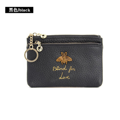 First layer cowhide European&American bee ladies zipper leather purse leather key ring bag mini coin bag
First layer cowhide European&American bee ladies zipper leather purse leather key ring bag mini coin bag