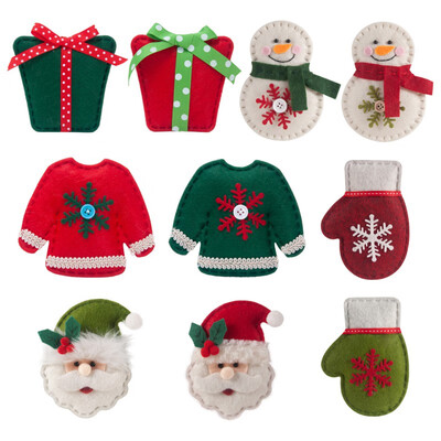 Christmas Decorations Creative Cute Santa Claus Snowman Gift Glove Christmas Tree Small Pendant Christmas Decorations