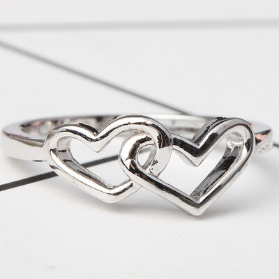 Top Quality Simple Style Heart To Heart Ring Silver Color Finger Ring For Women Girls Charming Jewelry
Top Quality Simple Style Heart To Heart Ring Silver Color Finger Ring For Women Girls Charming Jewelry
