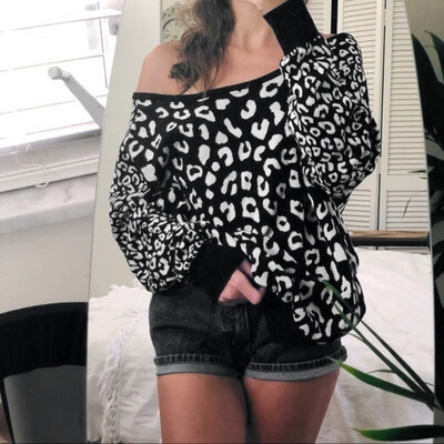 Tailored Women Autumn Off Shoulder Long Sleeves Leopard Print BlouseTops Loose T-shirt
Tailored Women Autumn Off Shoulder Long Sleeves Leopard Print BlouseTops Loose T-shirt