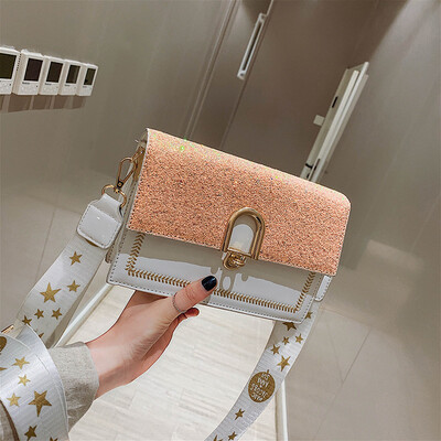 Qiao Bani 2019 spring new Korean fashion Dongdaemun star sequins small square bag shoulder diagonal tide handbag
Qiao Bani 2019 spring new Korean fashion Dongdaemun star sequins small square bag shoulder diagonal tide handbag
