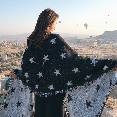 Korean version of autumn&winter imitation cashmere scarf female fashion star pattern warm scarf long thick dual-use large shawl
Korean version of autumn&winter imitation cashmere scarf female fashion star pattern warm scarf long thick dual-use large shawl