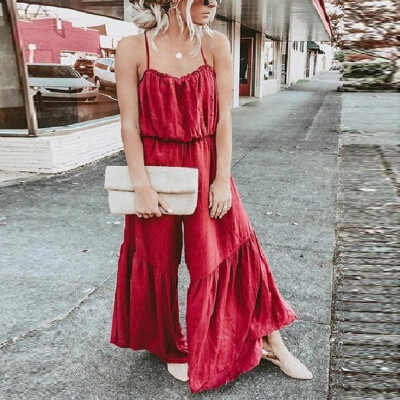 Starmoon Fashion Sexy Women Solid Sleeveless Easy Camisole Wide Leg Pants Long Jumpsuit
Starmoon Fashion Sexy Women Solid Sleeveless Easy Camisole Wide Leg Pants Long Jumpsuit