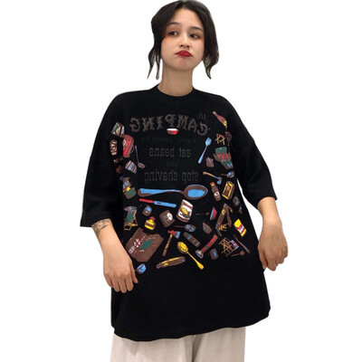 Korean Cosy Summer T shirt Woman Spring O Neck T-Shirt Cartoon & Letters Print Half Sleeve Loose Tshirt Women harajuku
Korean Cosy Summer T shirt Woman Spring O Neck T-Shirt Cartoon & Letters Print Half Sleeve Loose Tshirt Women harajuku