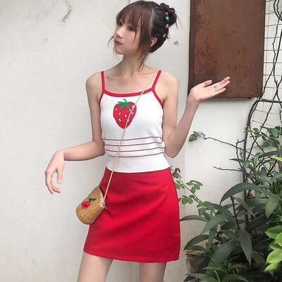 Womens Sweet Fashion Color Block Fruit Print Sleeveless Pullover Knitted Top Camisole
Womens Sweet Fashion Color Block Fruit Print Sleeveless Pullover Knitted Top Camisole