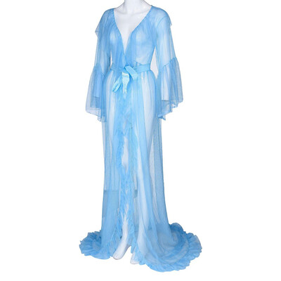 Toponeto New Women Sexy Mesh Long Ruffle Robe Bathrobe Lingerie Sleepwear Belt Pajamas
Toponeto New Women Sexy Mesh Long Ruffle Robe Bathrobe Lingerie Sleepwear Belt Pajamas