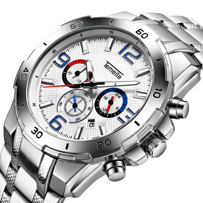 Casual Chronograph Watches Men Luxury Brand Quartz fashion sports male silver stainless steel watch date Clock Male
Casual Chronograph Watches Men Luxury Brand Quartz fashion sports male silver stainless steel watch date Clock Male