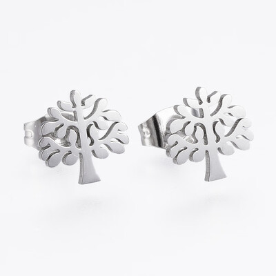 304 Stainless Steel Stud Earrings Tree Stainless Steel Color 95x95x1mm Pin 08mm
304 Stainless Steel Stud Earrings Tree Stainless Steel Color 95x95x1mm Pin 08mm