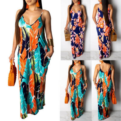 Womens Maxi Boho Dress Floral Summer Beach Cocktail Evening Party Long Sundress
Womens Maxi Boho Dress Floral Summer Beach Cocktail Evening Party Long Sundress