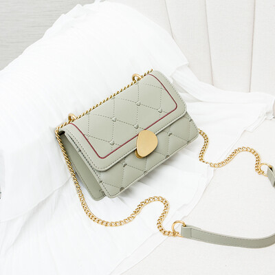 A small bag of womens all-in-one diamond chain small square bag&small bag