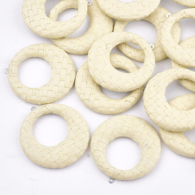 Handmade Raffia Woven Pendants with Iron & Aluminum Findings Flat Round Platinum LemonChiffon 435x405x5mm Hole 12mm
Handmade Raffia Woven Pendants with Iron & Aluminum Findings Flat Round Platinum LemonChiffon 435x405x5mm Hole 12mm