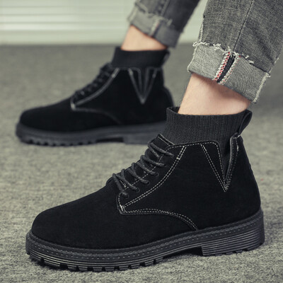 Mens shoes fall Korean version of the trend high help Martin English style tooling desert boots khaki socks boots
Mens shoes fall Korean version of the trend high help Martin English style tooling desert boots khaki socks boots