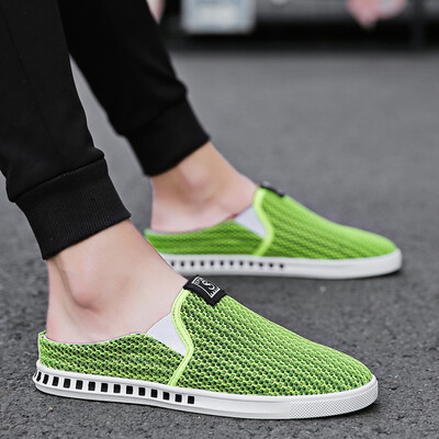Summer Half-slippers Mens Trendy Canvas Head One-footed Lazy Shoes Slippers Half-heeled White Board Shoes
Summer Half-slippers Mens Trendy Canvas Head One-footed Lazy Shoes Slippers Half-heeled White Board Shoes