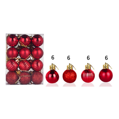 

Gobestart 30mm Christmas Xmas Tree Ball Bauble Hanging Home Party Ornament Decor 24PC