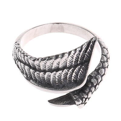 Japanese Style Mens Dragon Wing Feather Ring Jewelry Ancient silver Color Claw rings Vintage Cool Wing Feather Rings
Japanese Style Mens Dragon Wing Feather Ring Jewelry Ancient silver Color Claw rings Vintage Cool Wing Feather Rings