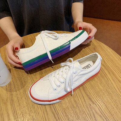 Small white shoes summer students Korean version of canvas shoes women fashion rainbow shoes mandarin duck board shoes
Small white shoes summer students Korean version of canvas shoes women fashion rainbow shoes mandarin duck board shoes
