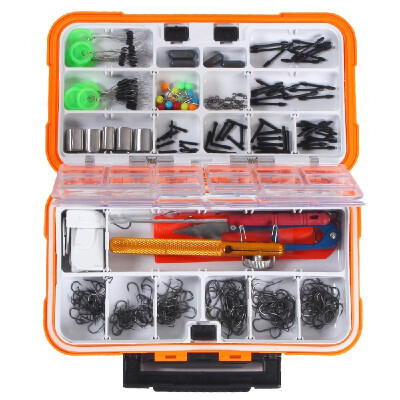350pcs Fishing Tackle Set Assorted Fishing Hooks Swivels Space Beans Carp Fishing Accessories with Tackle Box
350pcs Fishing Tackle Set Assorted Fishing Hooks Swivels Space Beans Carp Fishing Accessories with Tackle Box